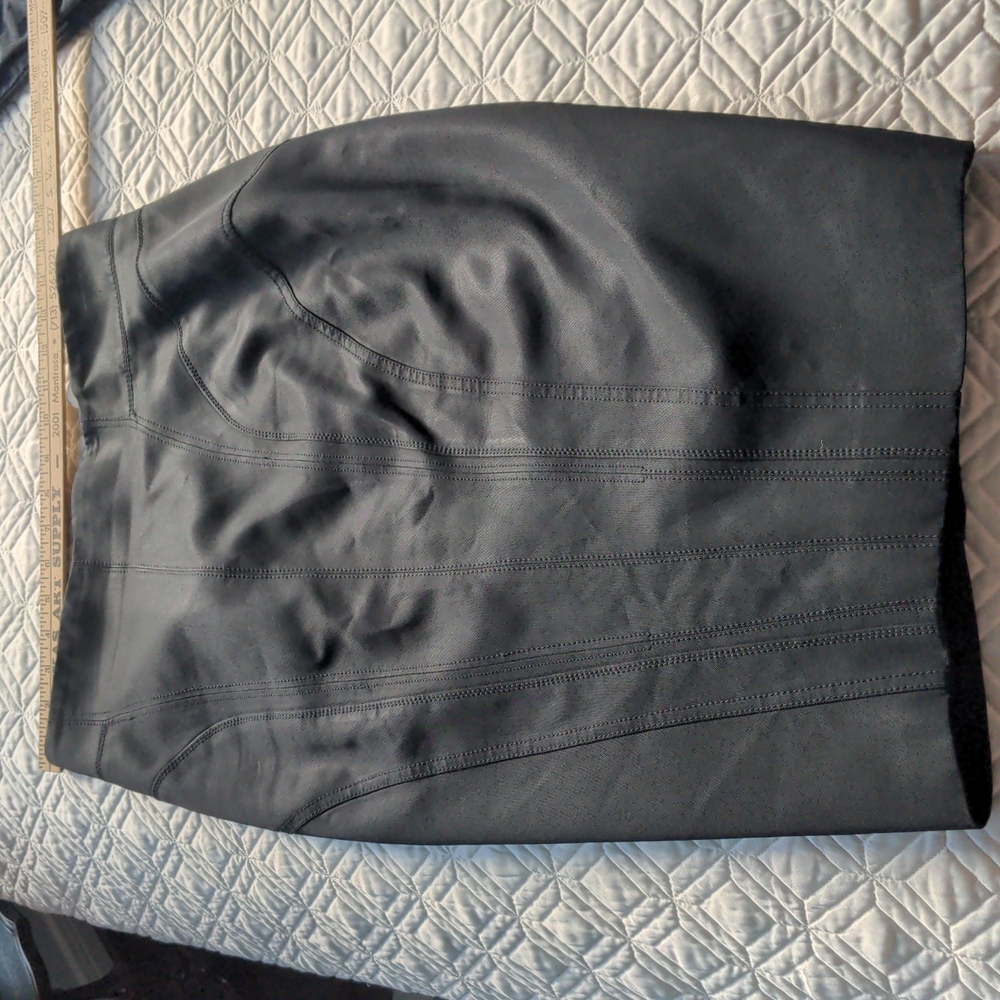 Balenciaga paris black seamed zip pencil skirt size 40